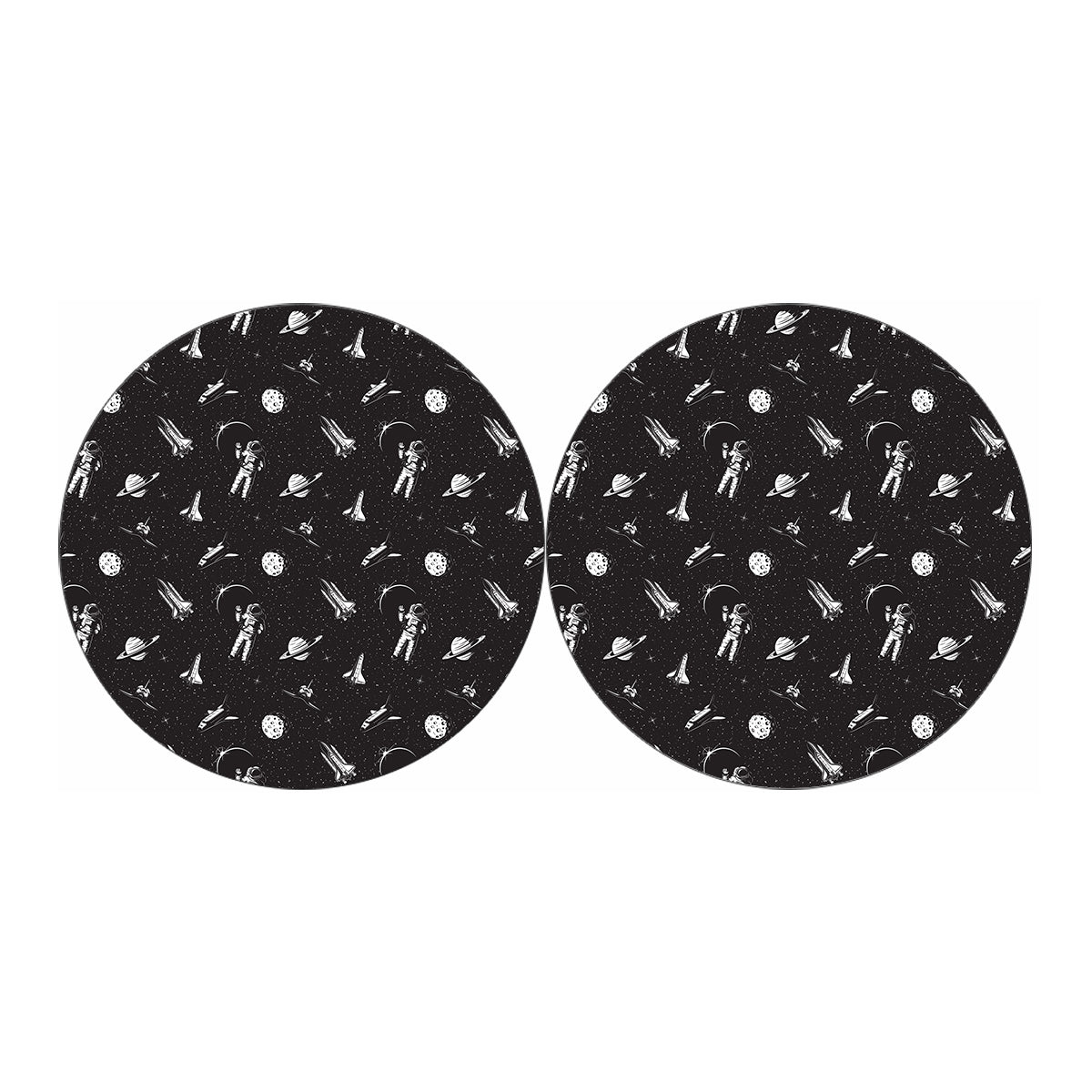 Astronaut In Space Pattern Print Car Coasters