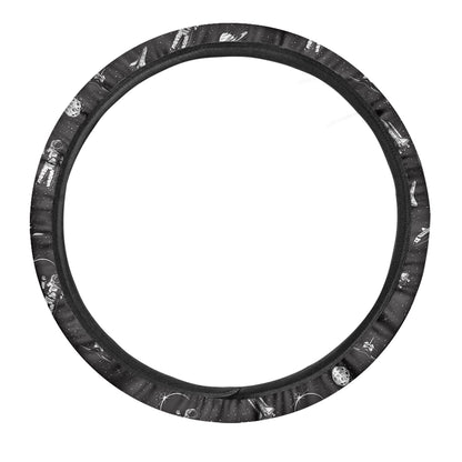 Astronaut In Space Pattern Print Car Steering Wheel Cover