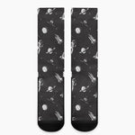 Astronaut In Space Pattern Print Crew Socks