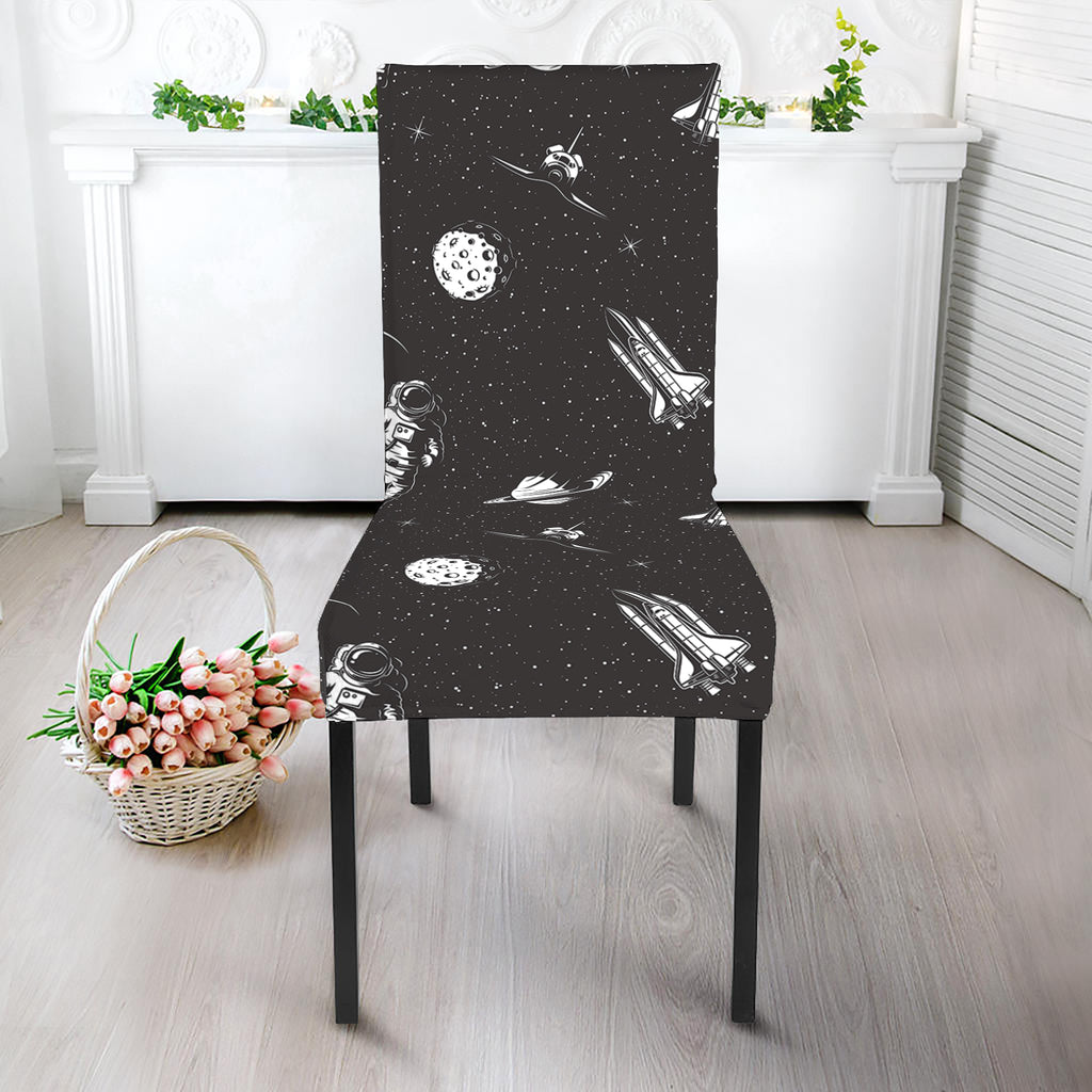 Astronaut In Space Pattern Print Dining Chair Slipcover