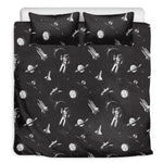 Astronaut In Space Pattern Print Duvet Cover Bedding Set