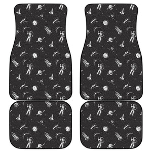 Astronaut In Space Pattern Print Front and Back Car Floor Mats