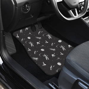 Astronaut In Space Pattern Print Front and Back Car Floor Mats