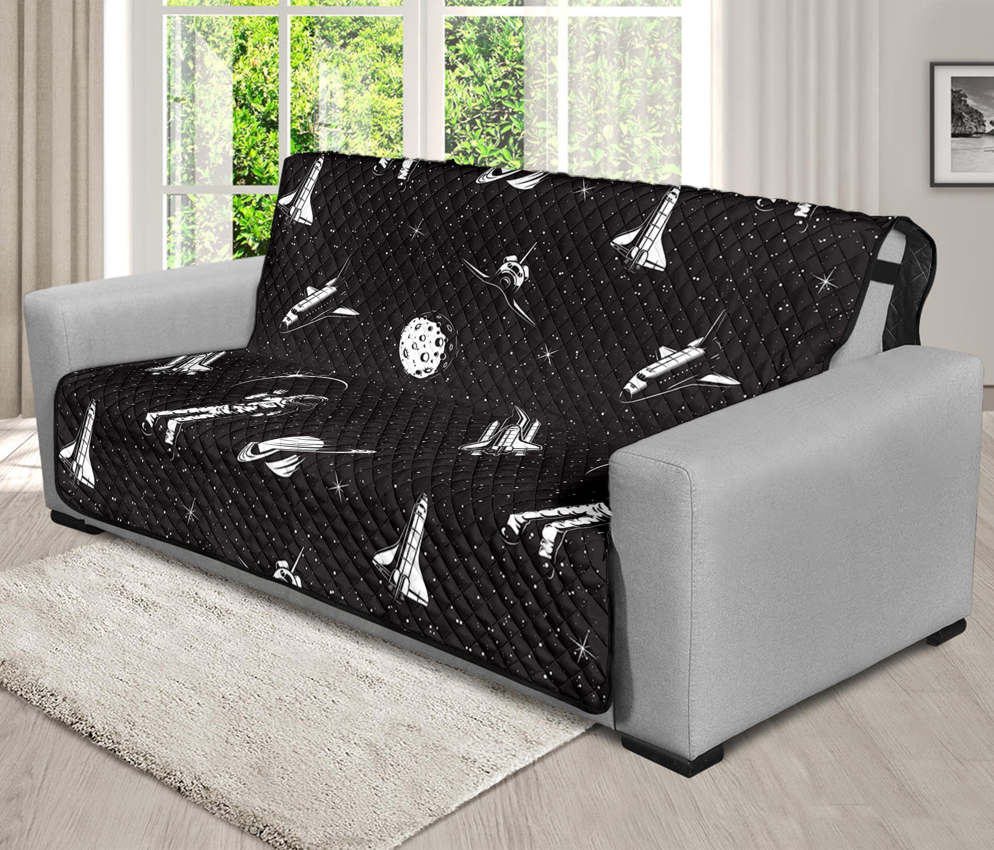 Astronaut In Space Pattern Print Futon Protector