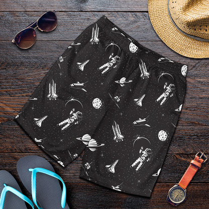 Astronaut In Space Pattern Print Men's Shorts