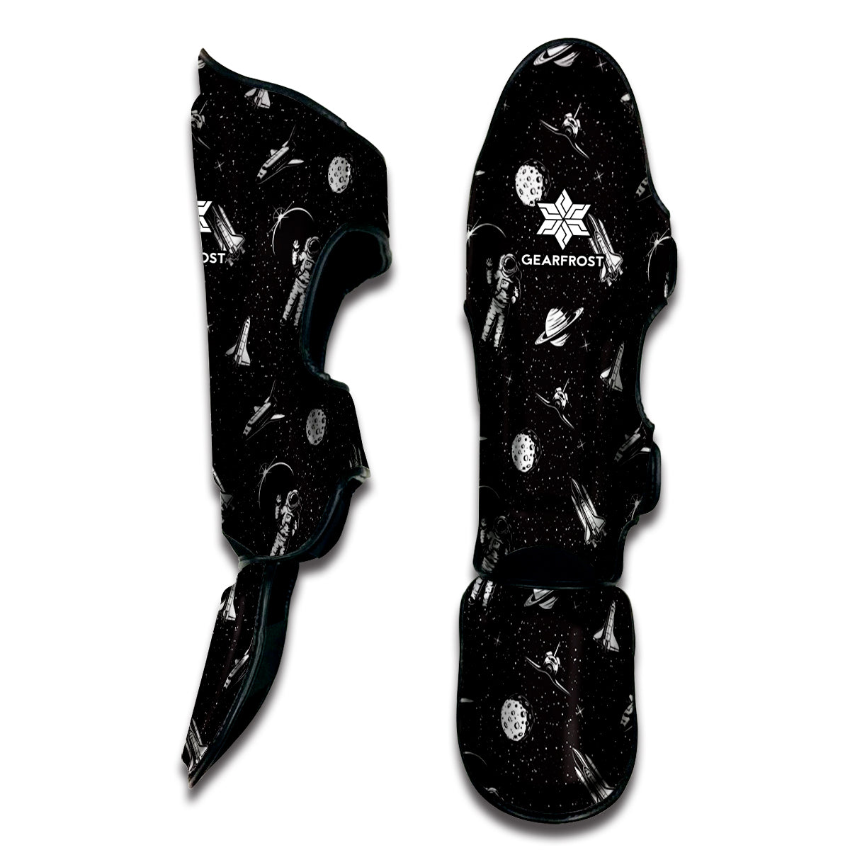 Astronaut In Space Pattern Print Muay Thai Shin Guard
