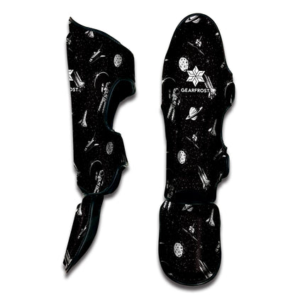 Astronaut In Space Pattern Print Muay Thai Shin Guard