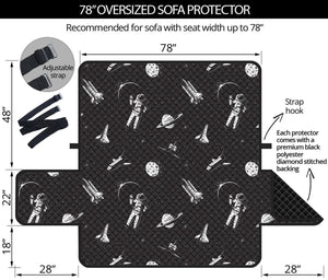 Astronaut In Space Pattern Print Oversized Sofa Protector