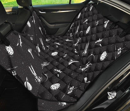 Astronaut In Space Pattern Print Pet Car Back Seat Cover