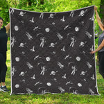 Astronaut In Space Pattern Print Quilt