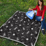 Astronaut In Space Pattern Print Quilt