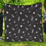 Astronaut In Space Pattern Print Quilt