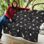 Astronaut In Space Pattern Print Quilt