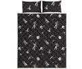 Astronaut In Space Pattern Print Quilt Bed Set