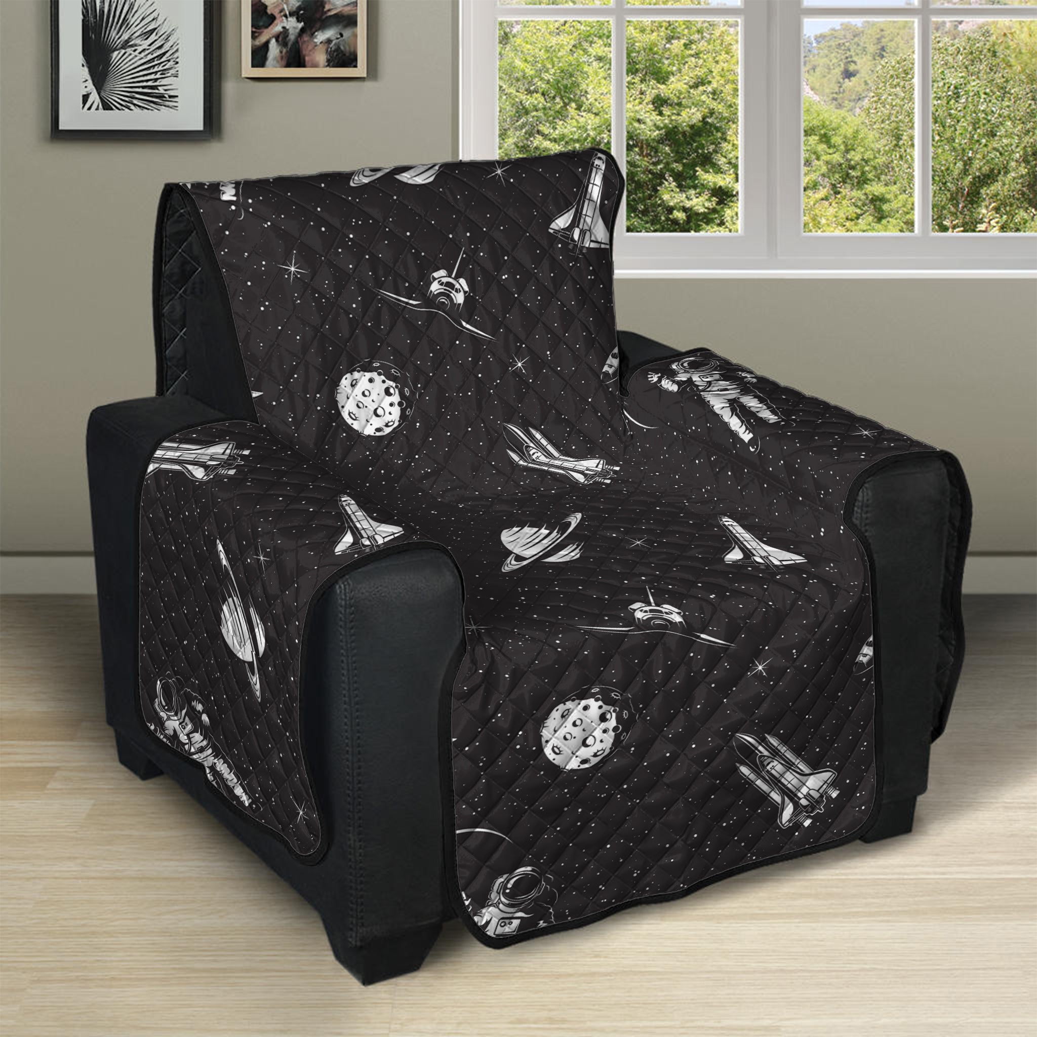 Astronaut In Space Pattern Print Recliner Protector