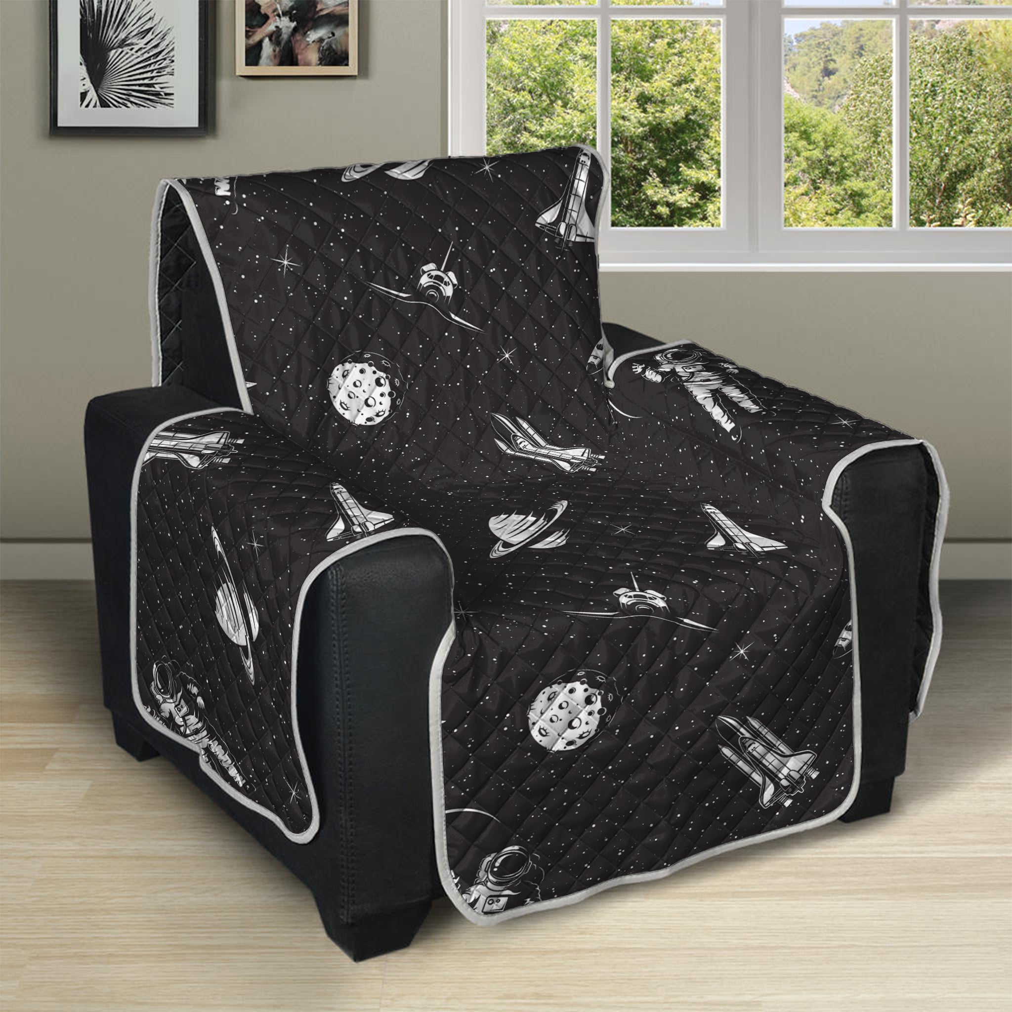 Astronaut In Space Pattern Print Recliner Protector