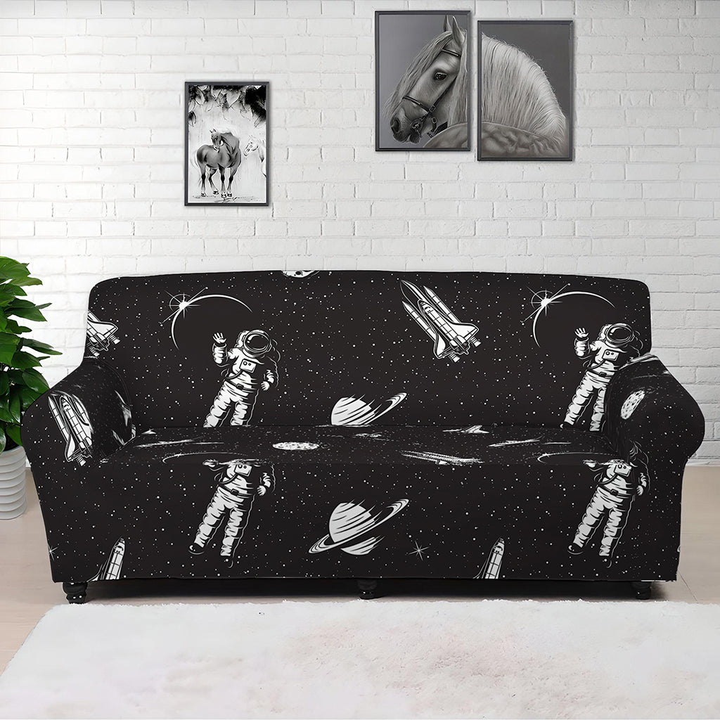 Astronaut In Space Pattern Print Sofa Cover