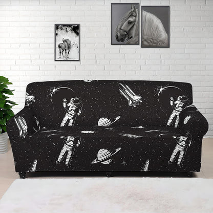 Astronaut In Space Pattern Print Sofa Cover