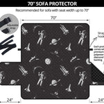 Astronaut In Space Pattern Print Sofa Protector