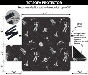 Astronaut In Space Pattern Print Sofa Protector