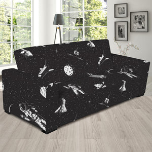 Astronaut In Space Pattern Print Sofa Slipcover