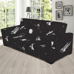 Astronaut In Space Pattern Print Sofa Slipcover