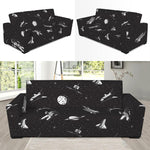 Astronaut In Space Pattern Print Sofa Slipcover