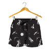 Astronaut In Space Pattern Print Women's Shorts