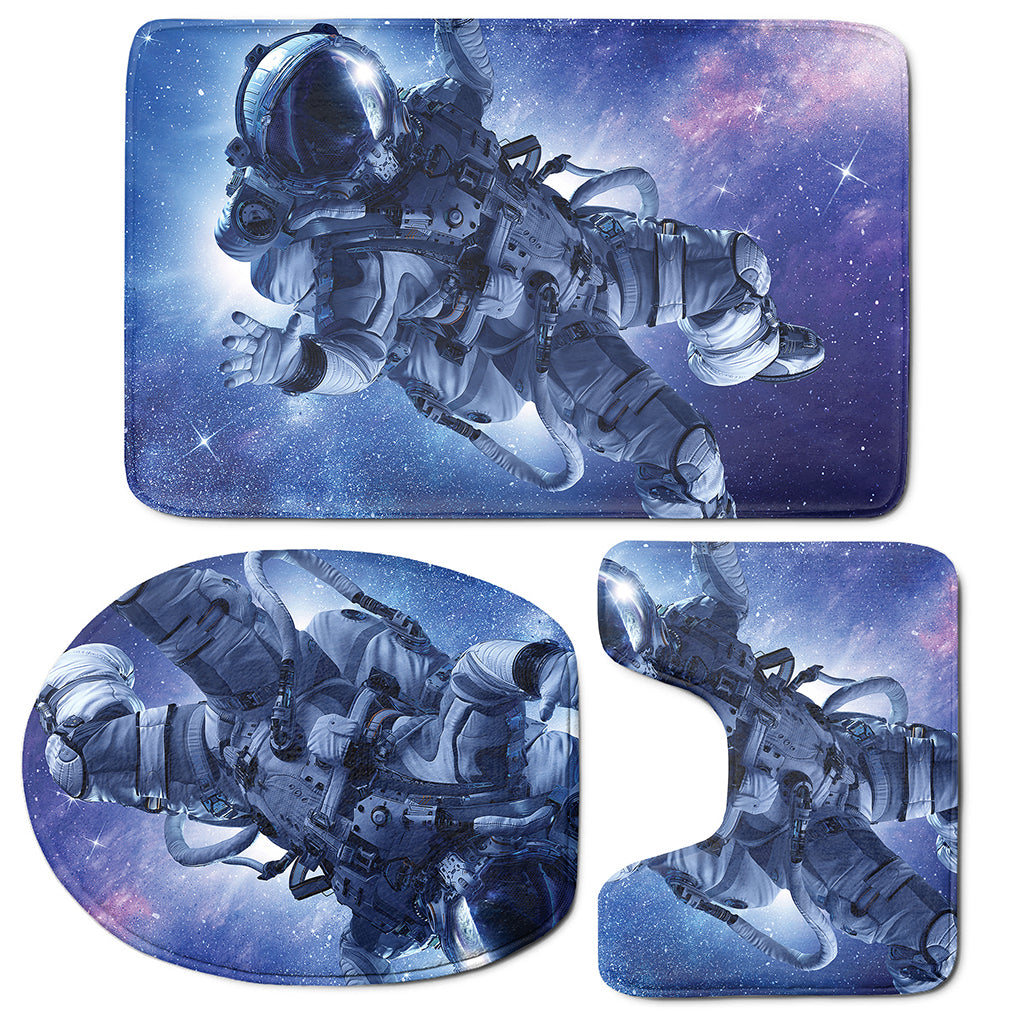 Astronaut On Space Mission Print 3 Piece Bath Mat Set