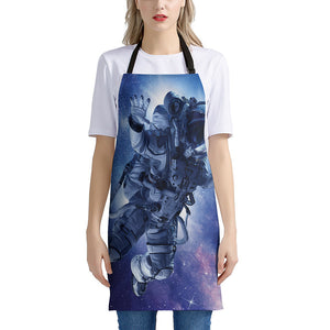 Astronaut On Space Mission Print Apron