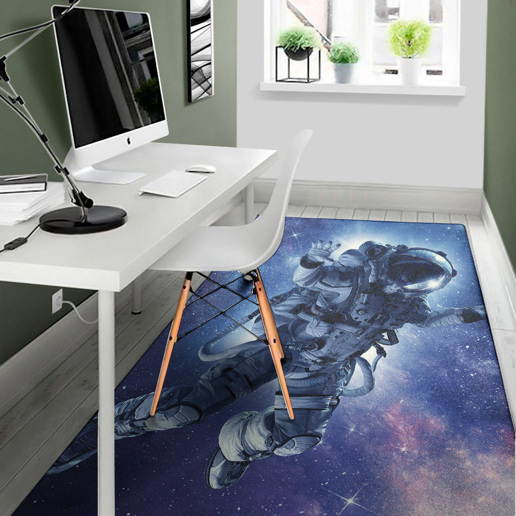 Astronaut On Space Mission Print Area Rug