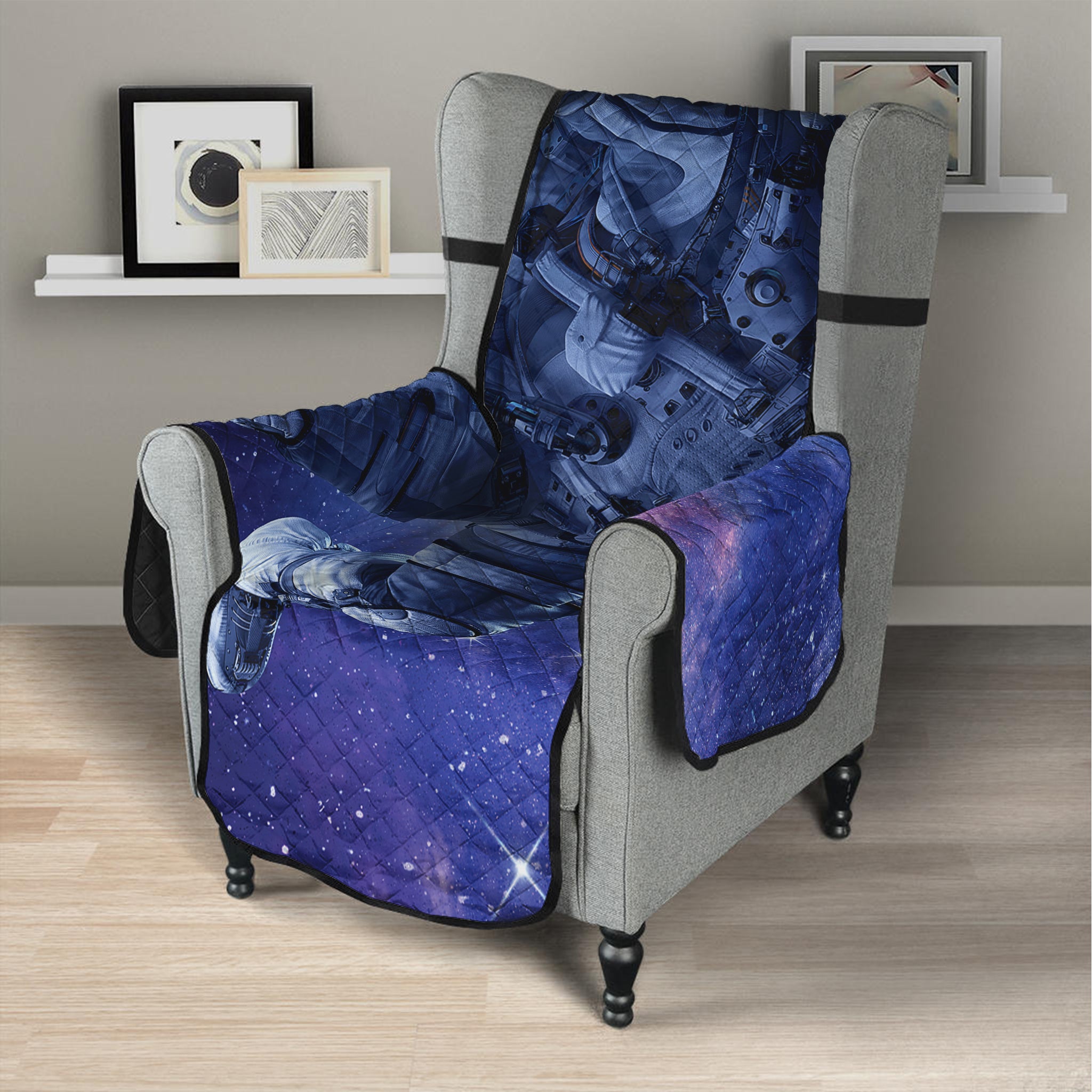 Astronaut On Space Mission Print Armchair Protector