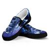 Astronaut On Space Mission Print Black Slip On Shoes