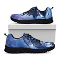 Astronaut On Space Mission Print Black Running Shoes