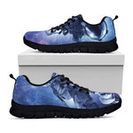 Astronaut On Space Mission Print Black Sneakers