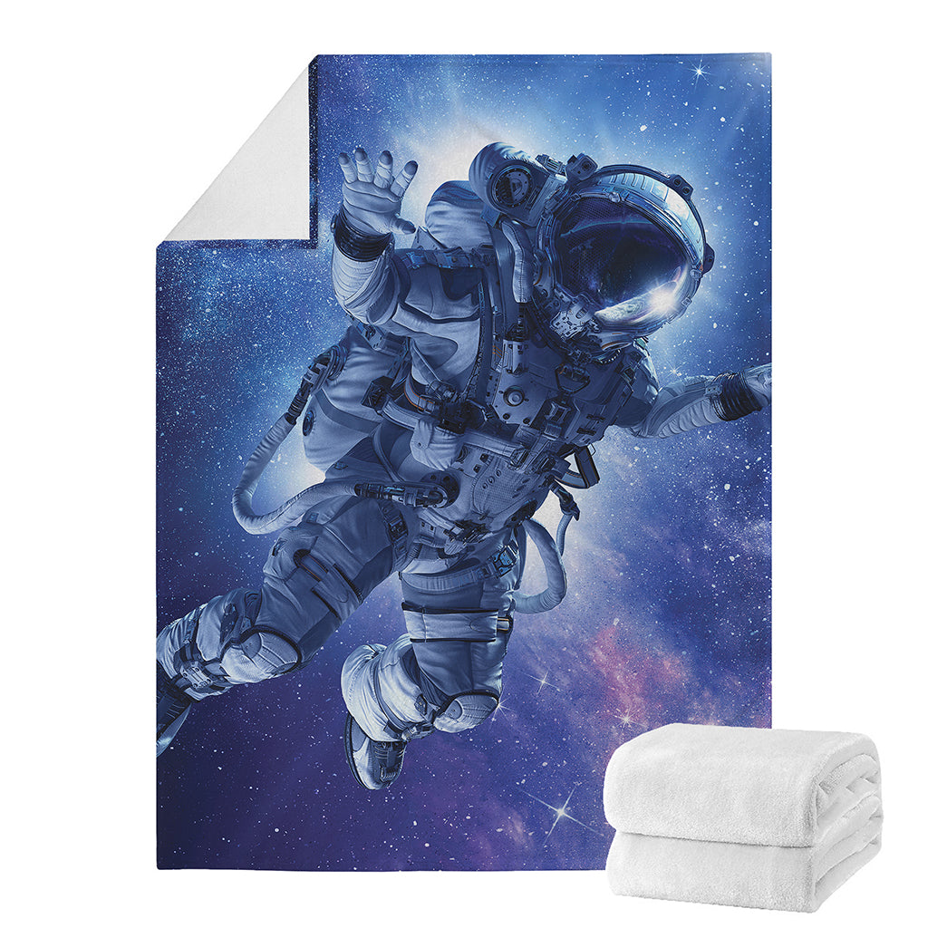 Astronaut On Space Mission Print Blanket