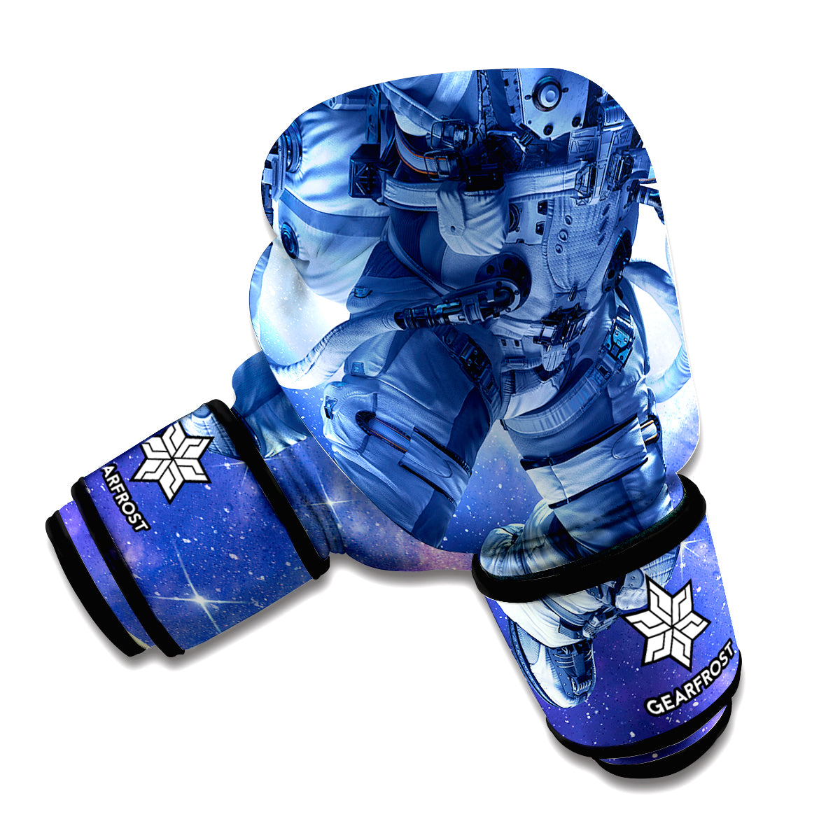 Astronaut On Space Mission Print Boxing Gloves