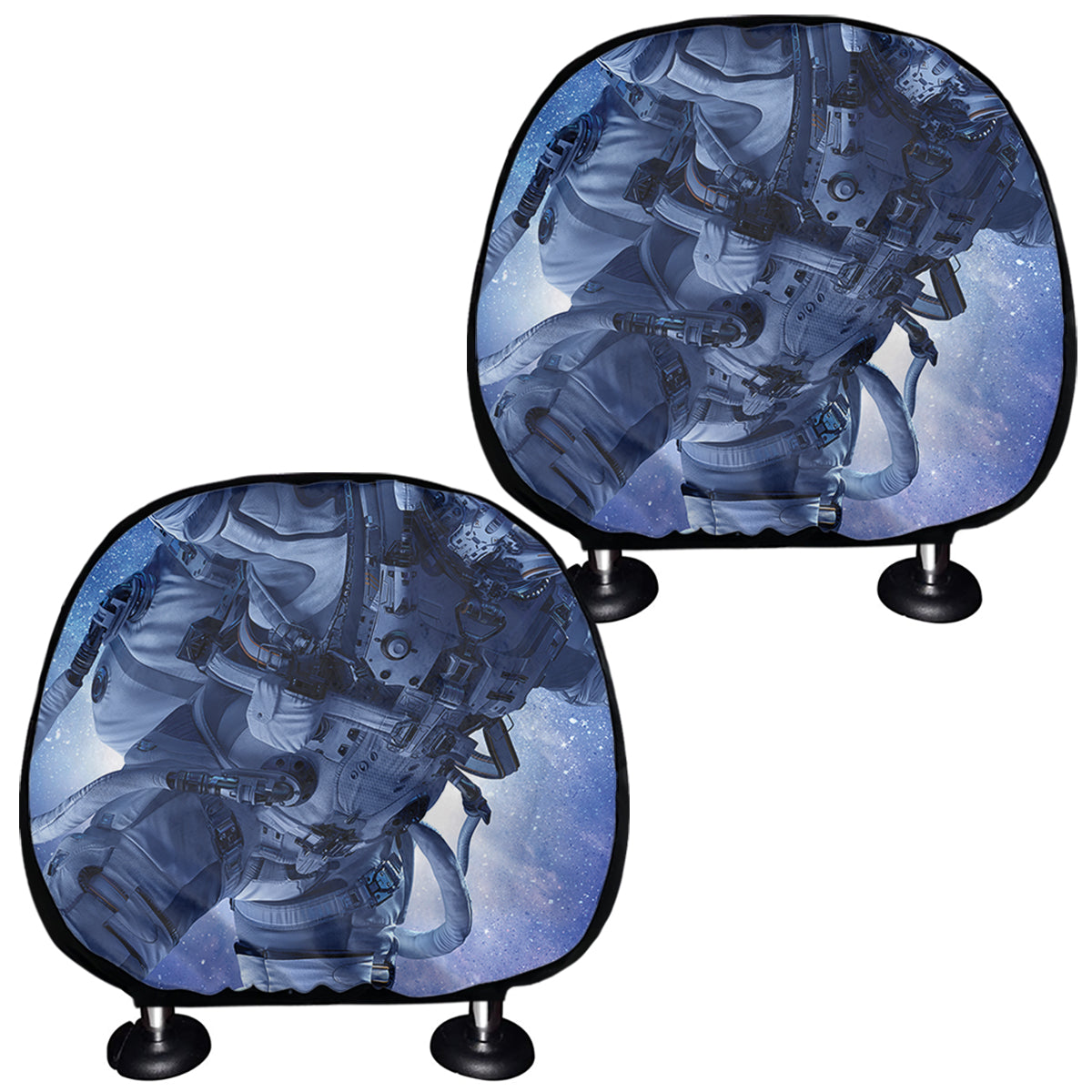 Astronaut On Space Mission Print Car Headrest Covers