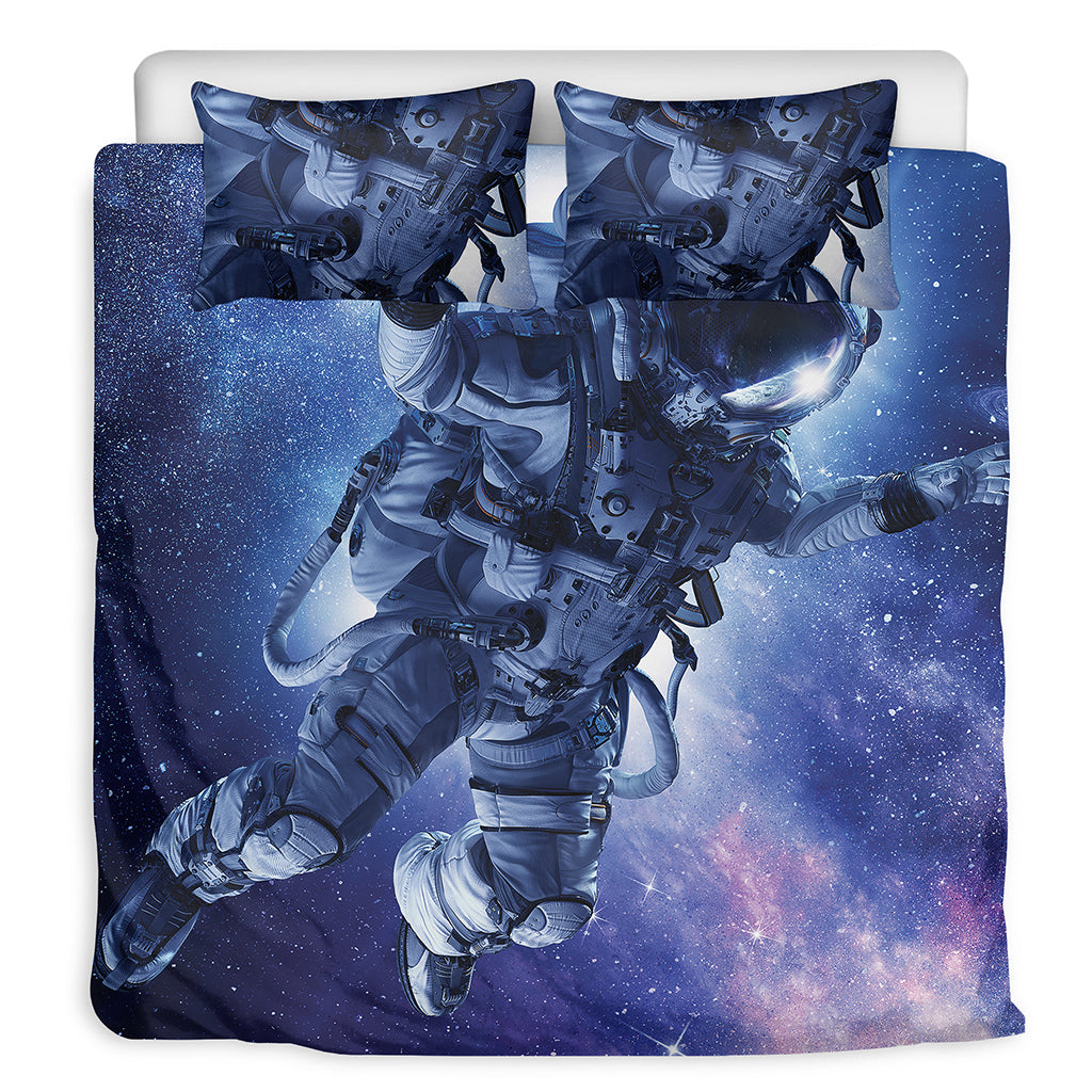 Astronaut On Space Mission Print Duvet Cover Bedding Set