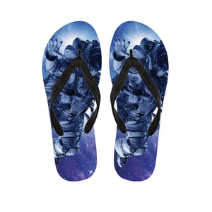 Astronaut On Space Mission Print Flip Flops