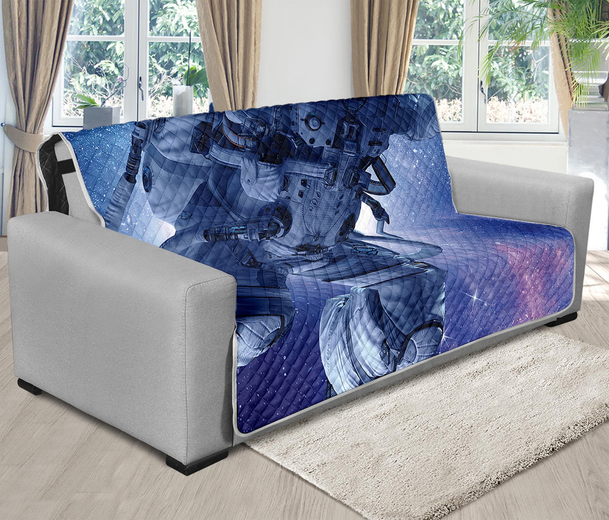 Astronaut On Space Mission Print Futon Protector