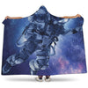 Astronaut On Space Mission Print Hooded Blanket