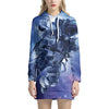 Astronaut On Space Mission Print Hoodie Dress