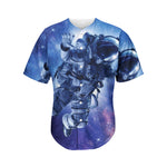 Astronaut On Space Mission Print Men's Baseball Jersey