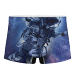 Astronaut On Space Mission Print Men's Boxer Briefs