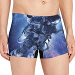 Astronaut On Space Mission Print Men's Boxer Briefs