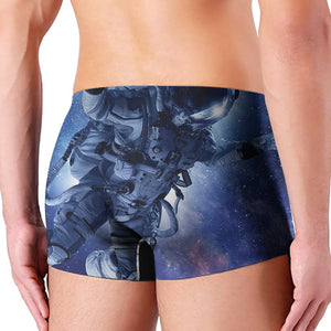 Astronaut On Space Mission Print Men's Boxer Briefs