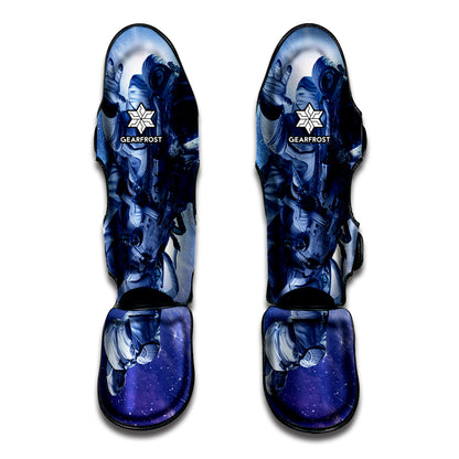 Astronaut On Space Mission Print Muay Thai Shin Guard