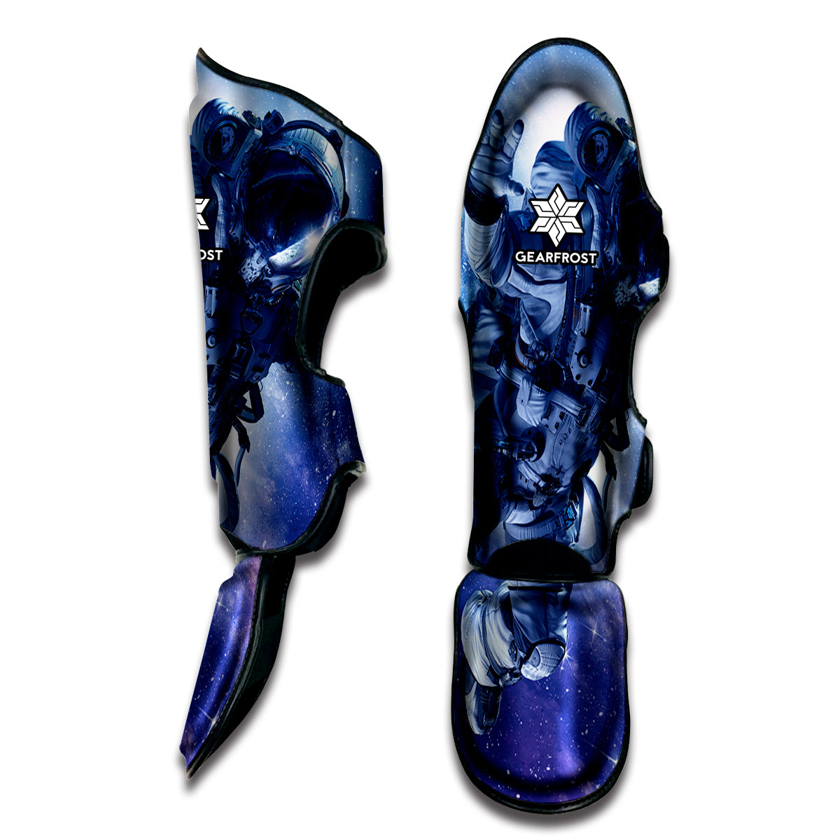 Astronaut On Space Mission Print Muay Thai Shin Guard