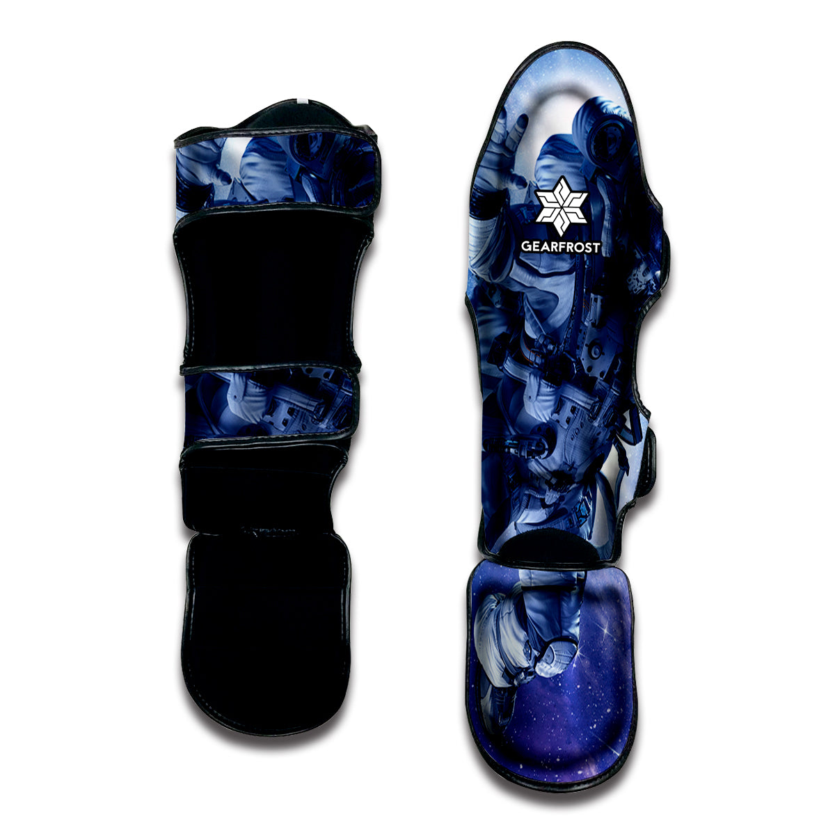 Astronaut On Space Mission Print Muay Thai Shin Guard